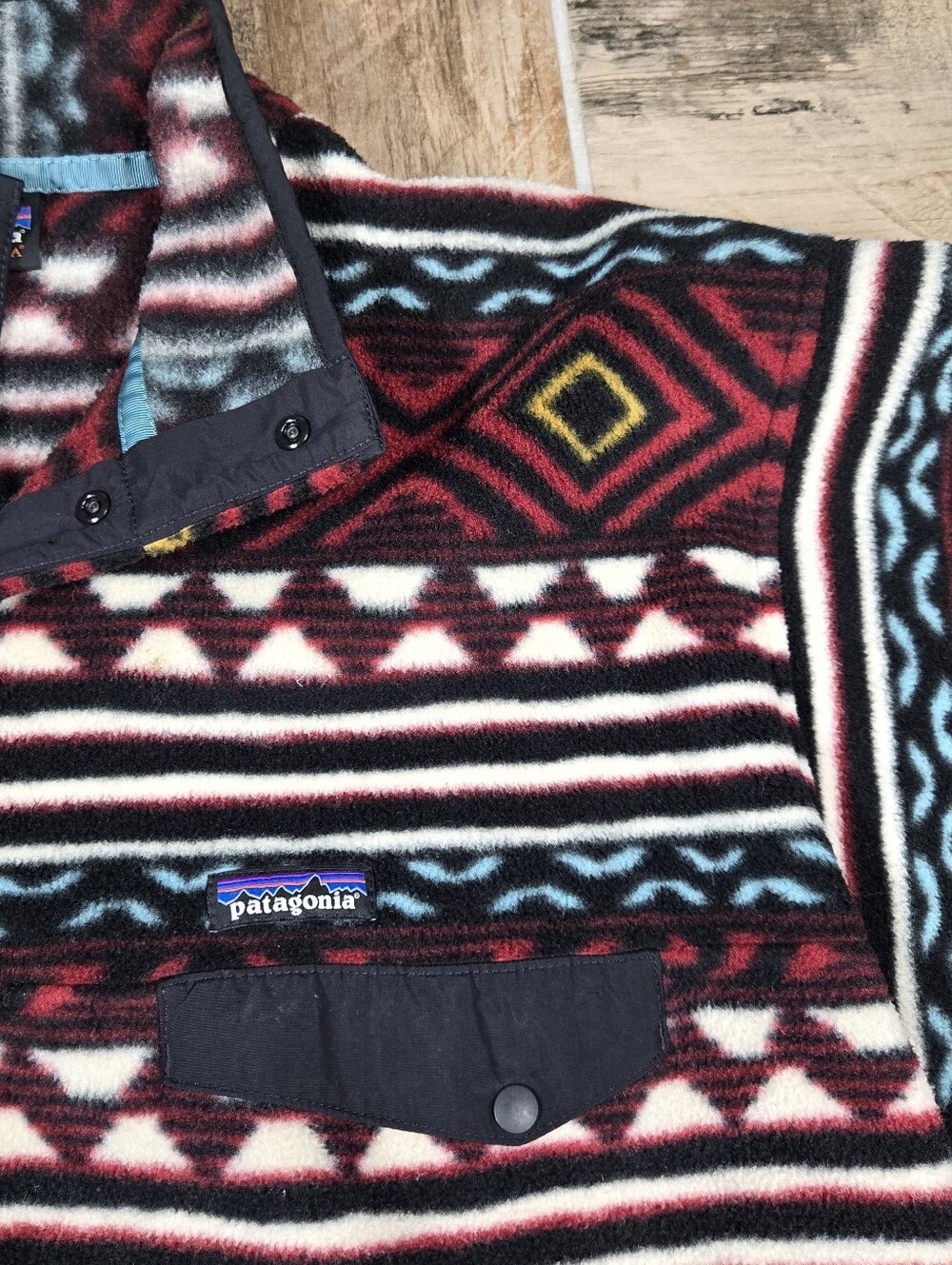 Patagonia Synchilla Snap-T Fleece Pullover Mens Large Aztec Geo Saltillo Jacket - Picture 6 of 16